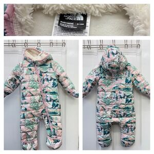 The North Face Thermoball Fleece Lined Hooded Snowsuit Baby Girls 6-12 Months